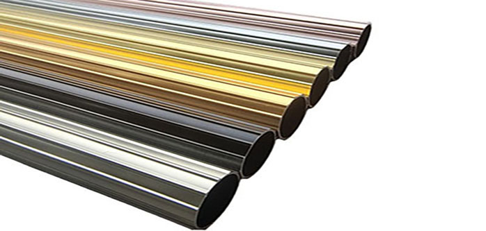 Customized aluminum round tube profiles in different colors and surface treatments
