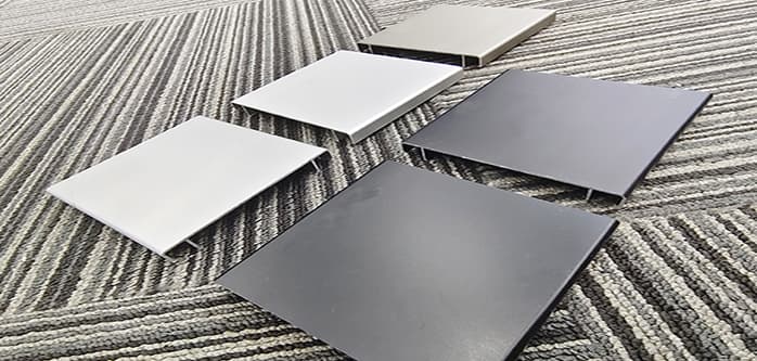 Aluminum profiles with different surface treatments